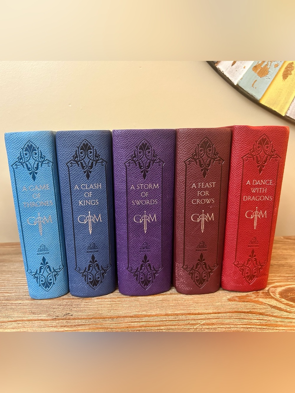Complete 5-book A Song of Ice and Fire leather-cloth set by George R.R Martin